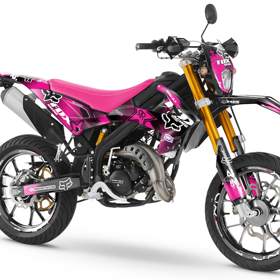 Dekor kit Rieju MRT 50cc 2022-2025 Army Fox | Motorradaufkleber | Personalisierung 50cc | armysctv