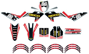 Dekor kit Rieju MRT 50cc 2022-2025 Geico | Motorradaufkleber | 50cc Personalisierung | armysctv