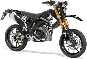 Dekor kit Rieju MRT 50cc 2022-2025 Grenze | Motorradaufkleber | Personalisierung 50cc | armysctv