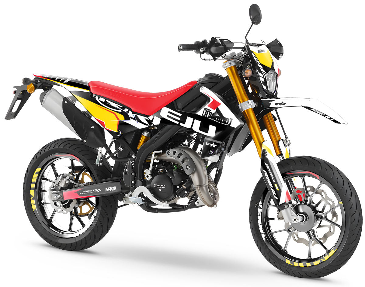 Dekor kit Rieju MRT 50cc 2022-2025 Armee Kainam | Motorradaufkleber | Personalisierung 50cc | armysctv