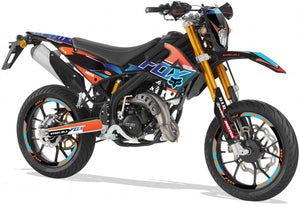 Dekor kit Rieju MRT 50cc 2022-2025 Orange Fuchs | Motorradaufkleber | Personalisierung 50cc | armysctv
