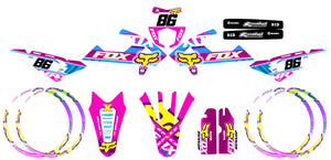 Dekor kit Rieju MRT 50cc 2022-2025 Pink Fox | Motorradaufkleber | Personalisierung 50cc | armysctv