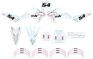 Dekor kit Rieju MRT 50cc 2022-2025 Armee Sakura | Motorradaufkleber | Personalisierung 50cc | armysctv