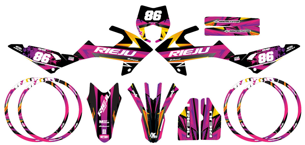 Dekor kit Rieju MRT 50cc 2022-2025 Army Split | Motorradaufkleber | 50cc Personalisierung | armysctv