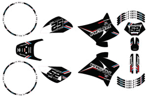 50cc Graphics kit Rieju RR 2005-2007 Black Cat | motorcycle stickers | 50cc customization | armysctv