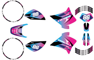 Kit pegatinas 50cc Rieju RR 2005-2007 Blast | pegatinas para moto | personalización 50cc | armysctv