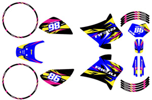 Kit pegatinas 50cc Rieju RR 2005-2007 Tacker | pegatinas para moto | personalización 50cc | armysctv