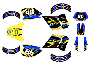 Kit pegatinas 50cc Rieju RR 1996-2004 Finder | pegatinas para moto | personalización 50cc | armysctv