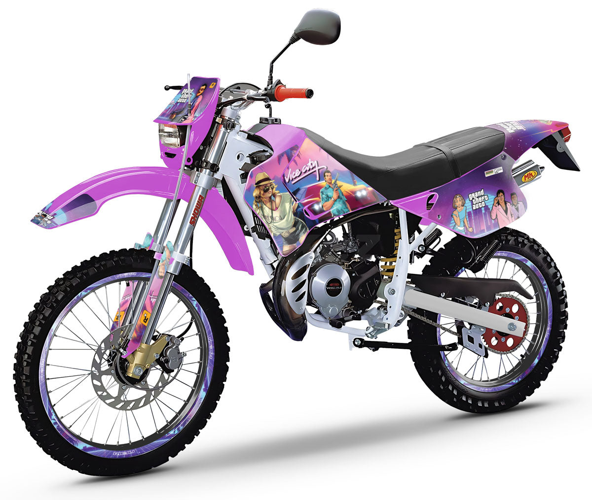 50cc Graphics kit Rieju RR 1996-2004 Vice City | motorcycle stickers | 50cc customization | armysctv