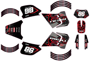 Dekor kit 50cc Rieju RR 1996-2004 Wellen | Motorradaufkleber | 50cc Personalisierung | armysctv