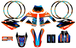 Dekor kit Rieju 50cc SMX 2001-2009 Orange Fuchs | Motorradaufkleber | Personalisierung 50cc | armysctv