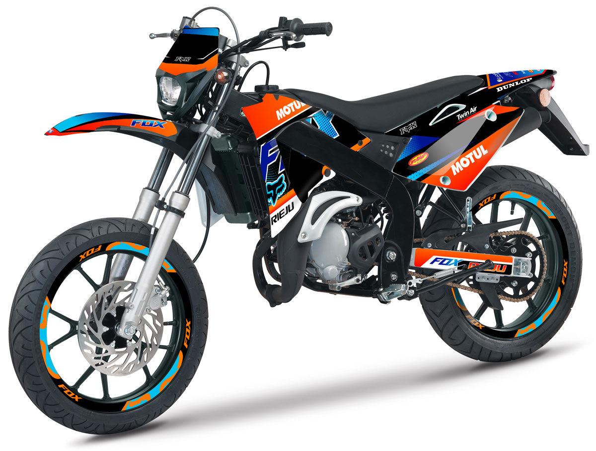 Deko-sett Rieju 50cc SMX 2001-2009 Oransje Rev | motorsykkel klistremerker | tilpasning 50cc | armysctv
