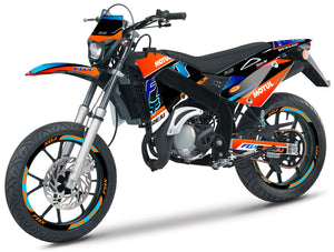 Dekor kit Rieju 50cc SMX 2001-2009 Orange Fuchs | Motorradaufkleber | Personalisierung 50cc | armysctv