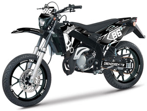 Dekor kit Rieju 50cc SMX 2011-2009 Grenze | Motorradaufkleber | Personalisierung 50cc | armysctv