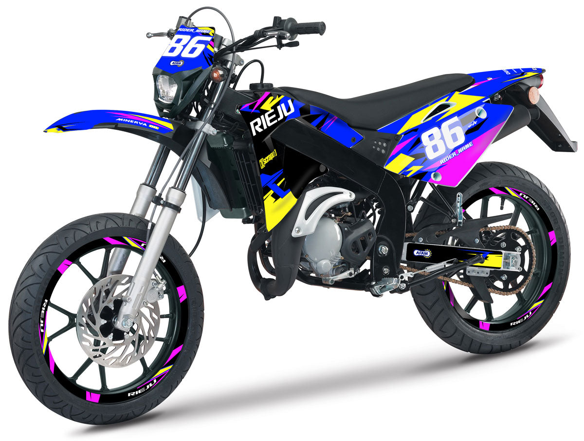 Kit déco Rieju 50cc SMX 2001-2009 Army Tacker | autocollants moto | personnalisation 50cc | armysctv