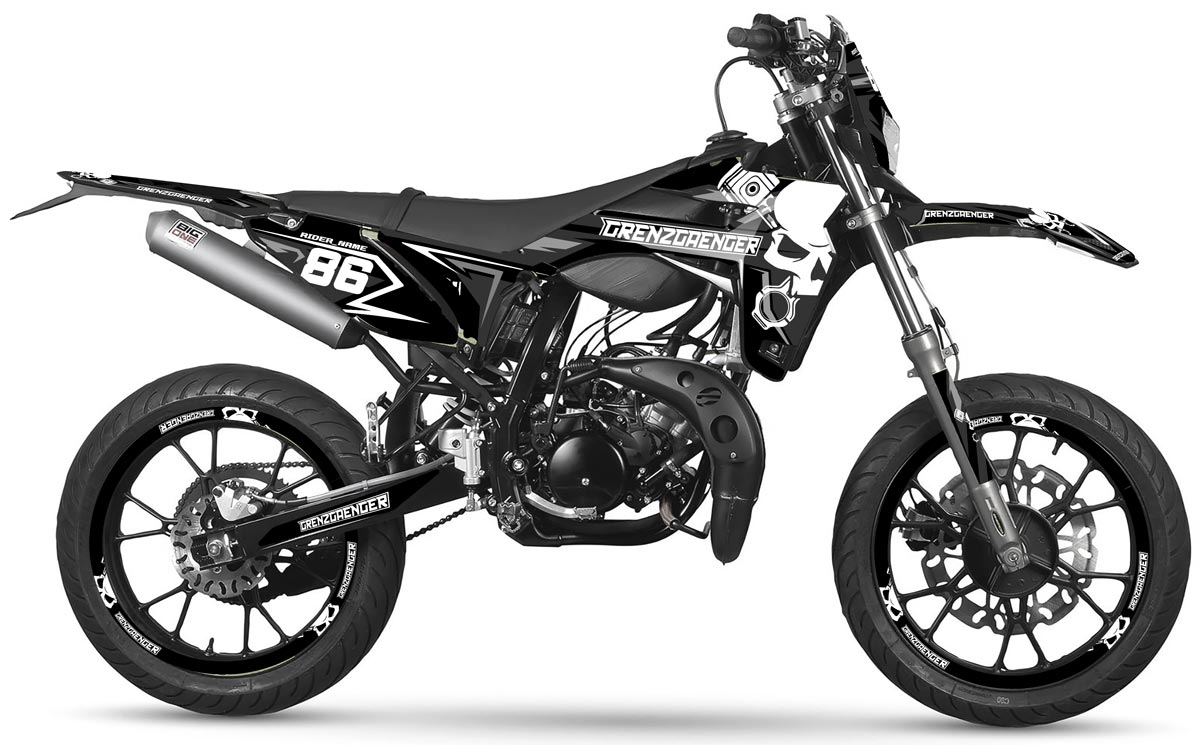 Dekor kit Sherco 50cc 2017-2025 grenz | Motorradaufkleber | Personalisierung 50cc | armysctv
