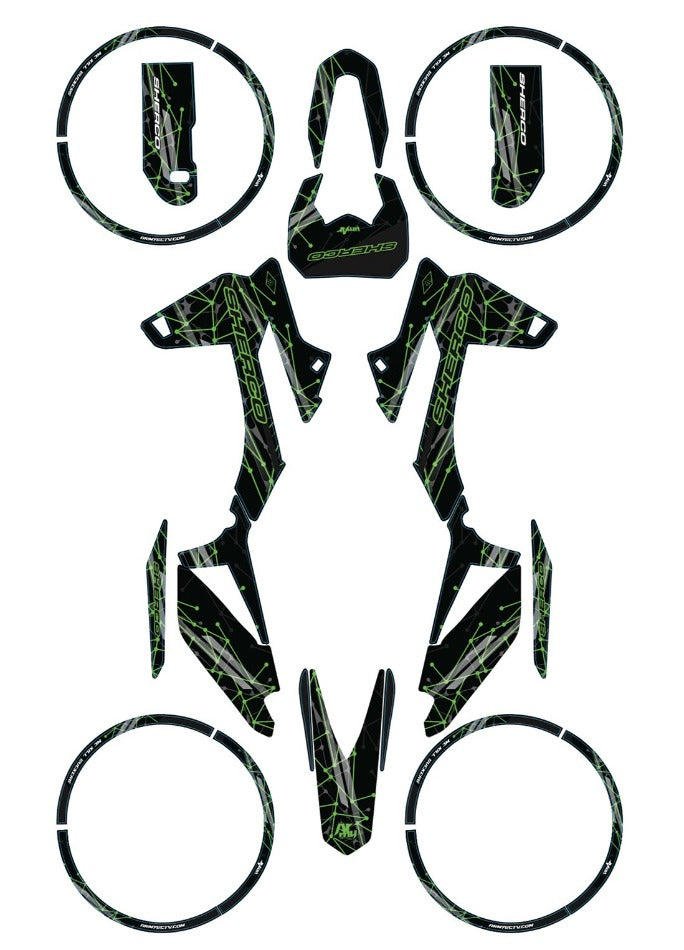 Graphics kit Sherco 50cc 2017-2025 Army Dots | motorcycle stickers | 50cc customization | armysctv
