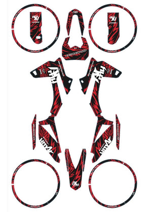 Kit déco Sherco 50cc 2017-2025 Army Feather | autocollants moto | personnalisation 50cc | armysctv