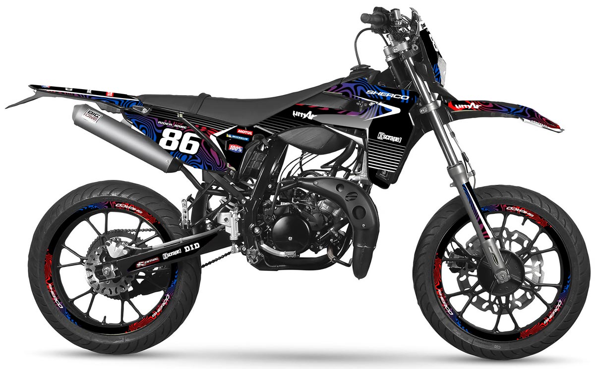 Kit déco Sherco 50cc 2017-2025 Army Fluid | autocollants moto | personnalisation 50cc | armysctv
