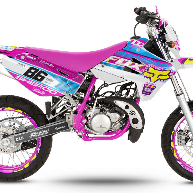 Dekor kit 50cc Sherco HRD 2006-2012 Pink Fox | Motorradaufkleber | Individualisierung 50cc | armysctv