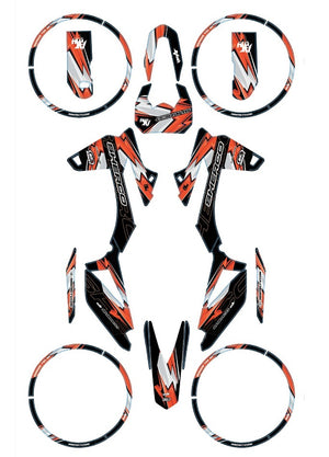 Dekor kit Sherco 50cc 2017-2025 Armee Kenny | Motorradaufkleber | Personalisierung 50cc | armysctv