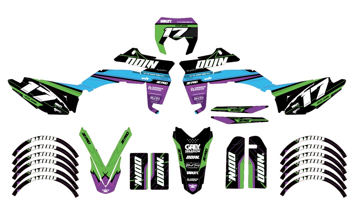 Kit déco Sherco 50cc 2017-2025 Odin | autocollants moto | personnalisation 50cc | armysctv