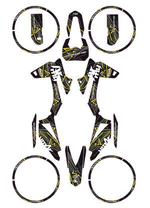 Kit déco Sherco 50cc 2017-2025 Army Redrum | autocollants moto | personnalisation 50cc | armysctv