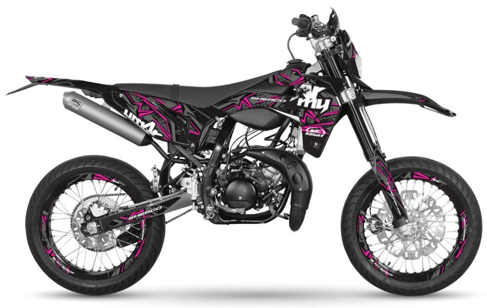 Graphics kit Sherco 50cc 2017-2025 Army Redrum | motorcycle stickers | 50cc customization | armysctv