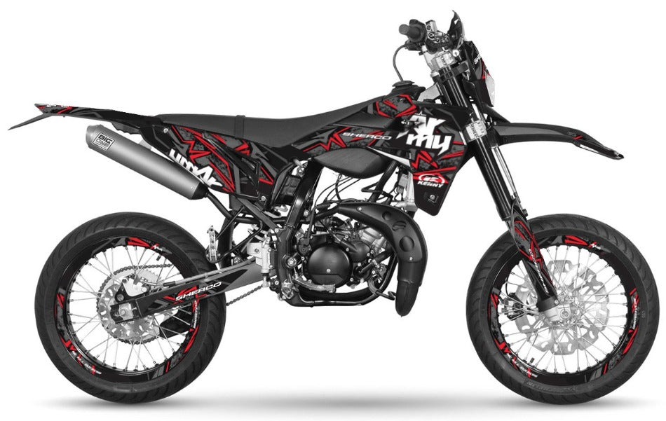 Graphics kit Sherco 50cc 2017-2025 Army Redrum | motorcycle stickers | 50cc customization | armysctv