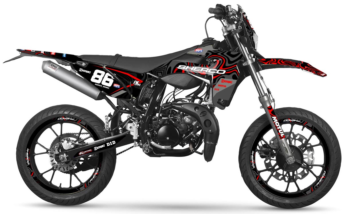 Kit déco Sherco 50cc 2017-2025 Army Waves | autocollants moto | personnalisation 50cc | armysctv