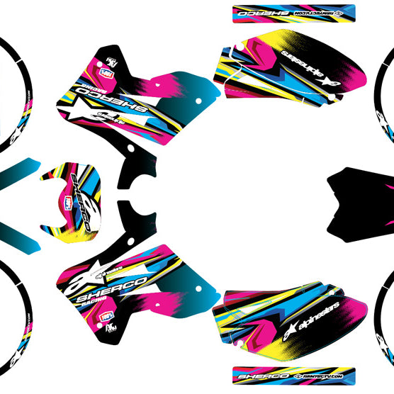 Kit déco Sherco HRD 50cc 2006-2012 Army CMYK | autocollants moto | personnalisation 50cc | armysctv