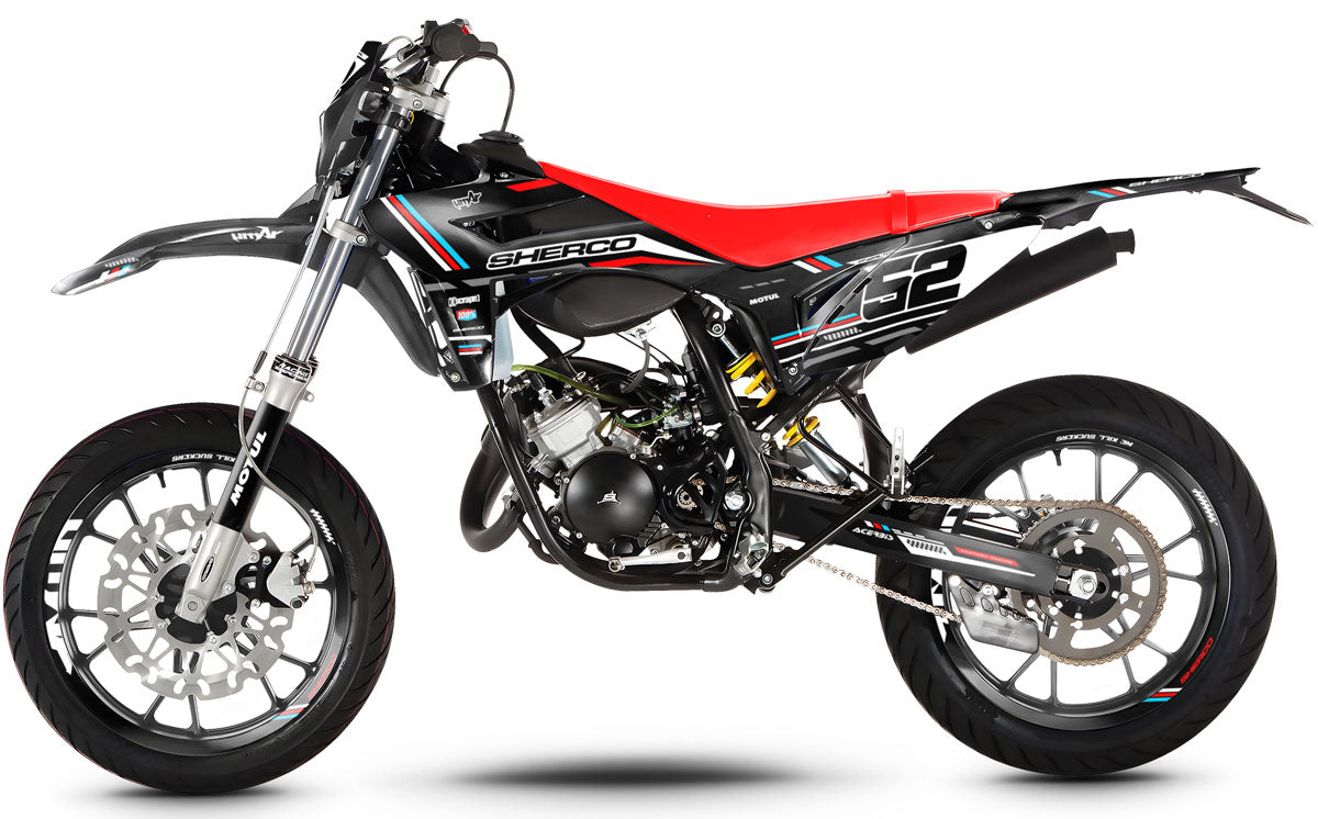 Graphics kit Sherco 50cc 2013-2016 Black Cat | motorcycle stickers | 50cc customization | armysctv