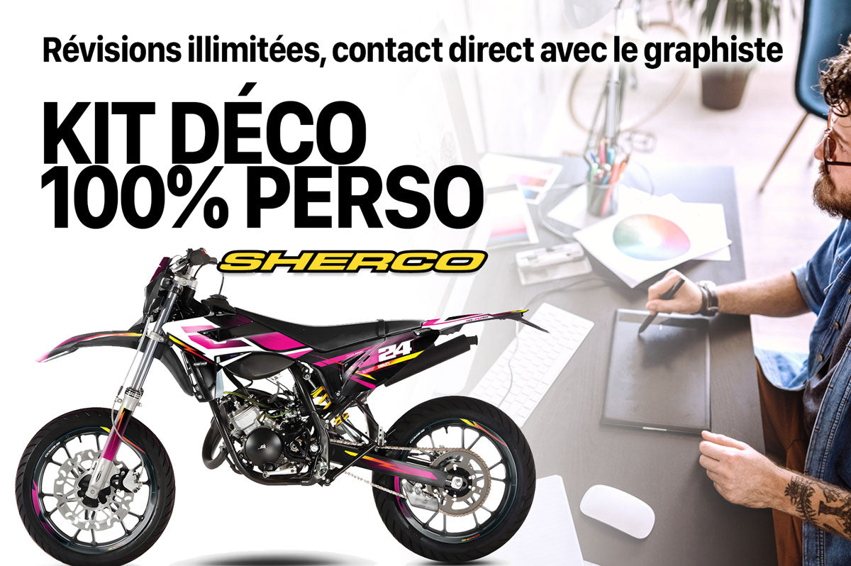 Dekor kit Sherco 50cc 2013-2016 - 100% Custom | Motorradaufkleber | Personalisierung 50cc | armysctv