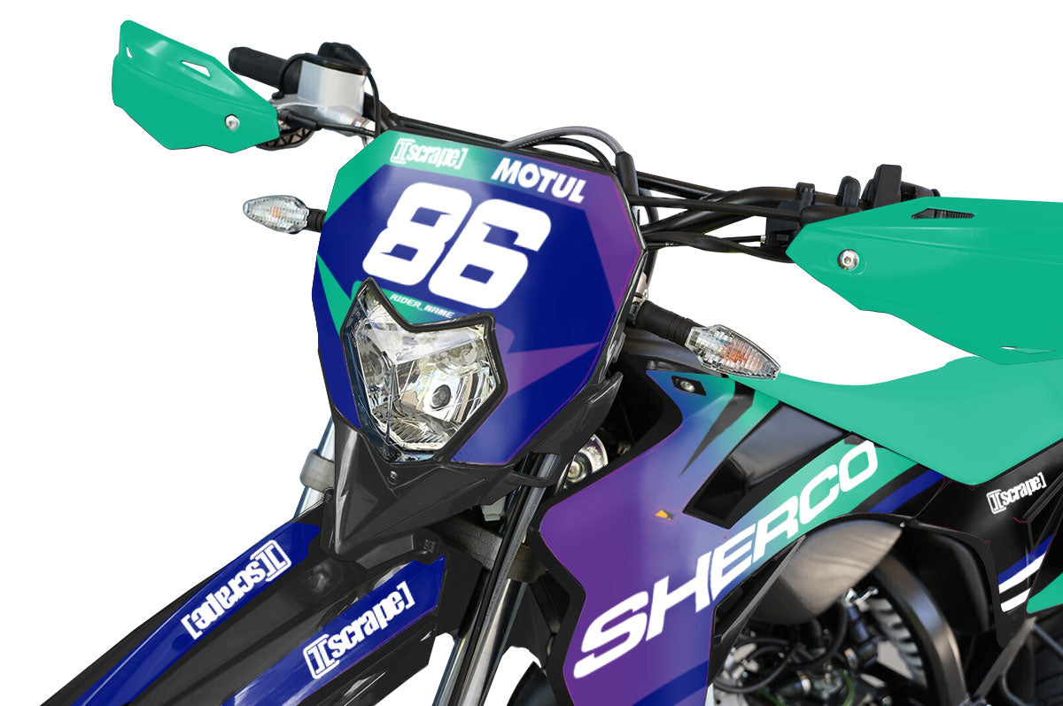 Kit pegatinas Sherco 50cc 2017-2025 Explosión Militar | pegatinas para moto | personalización 50cc | armysctv