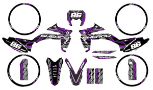 Dekor kit Sherco 50cc 2017-2025 Frost Racing | Motorradaufkleber | Personalisierung 50cc | armysctv