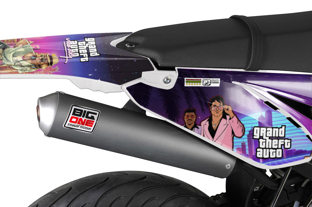 Dekor kit Sherco 50cc 2017-2025 GTA Stil | Motorradaufkleber | Personalisierung 50cc | armysctv