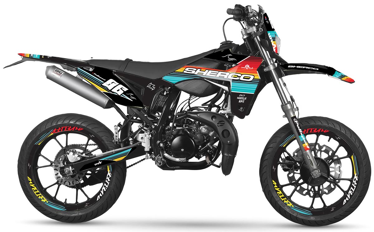 Kit pegatinas Sherco 50cc 2017-2025 Ejército Bikelife | pegatinas para moto | personalización 50cc | armysctv