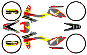 Kit déco Sherco 50cc 2017-2025 Red style | autocollants moto | personnalisation 50cc | armysctv
