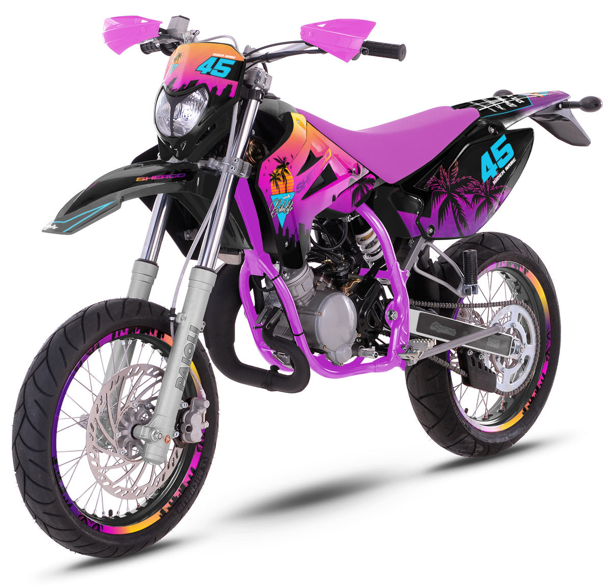 Kit pegatinas 50cc Sherco HRD 2006-2012 Miami | pegatinas para moto | personalización 50cc | armysctv