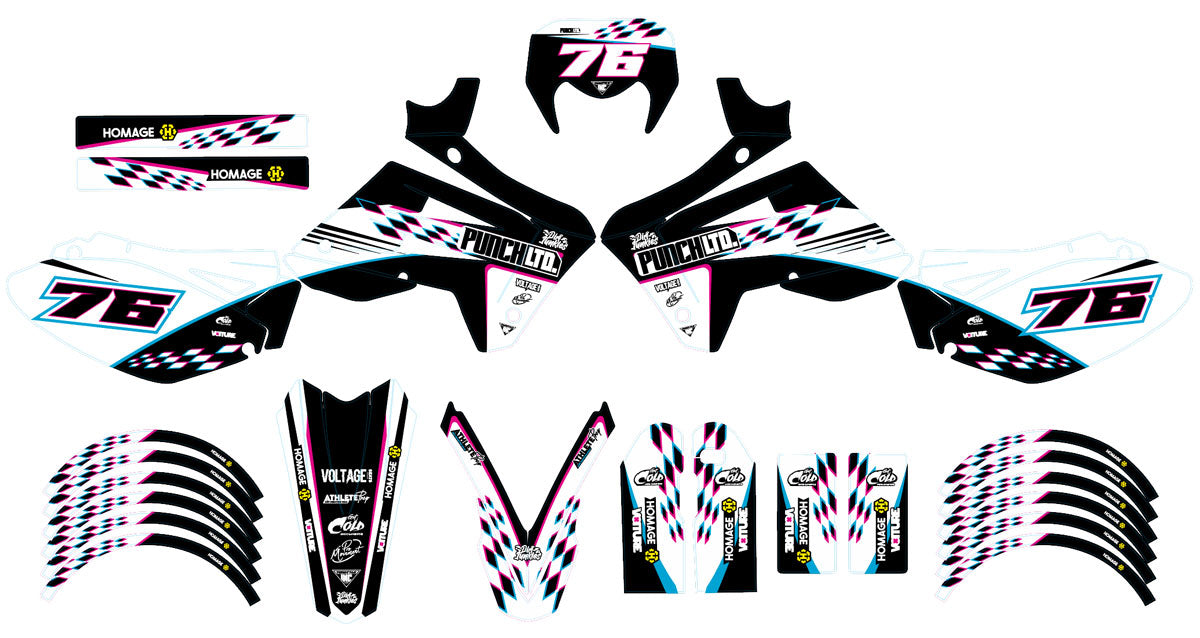 Kit pegatinas 50cc Sherco HRD 2006-2012 Army Punch | pegatinas para moto | personalización 50cc | armysctv