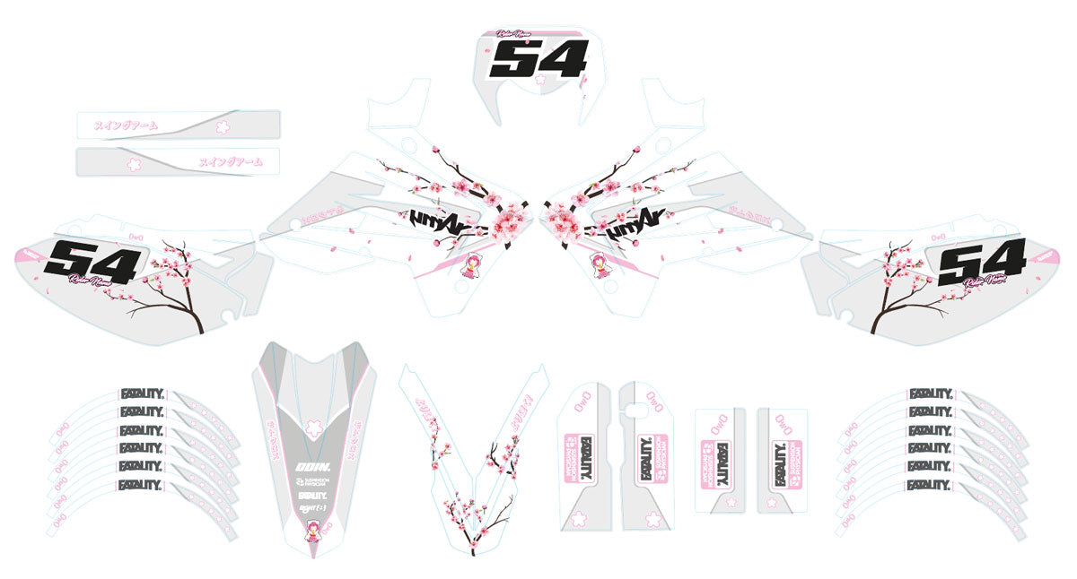Kit déco 50cc Sherco HRD 2006-2012 Army Sakura | autocollants moto | personnalisation 50cc | armysctv