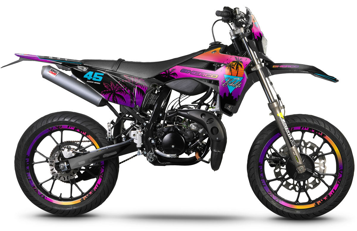 Graphics kit Sherco 50cc 2017-2025 Miami | motorcycle stickers | 50cc customization | armysctv