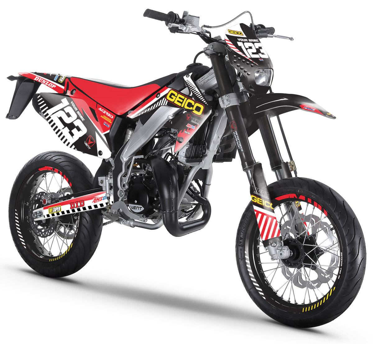 Kit déco 50cc Vent Derapage 2021-2022 Geico | autocollants moto | personnalisation 50cc | armysctv