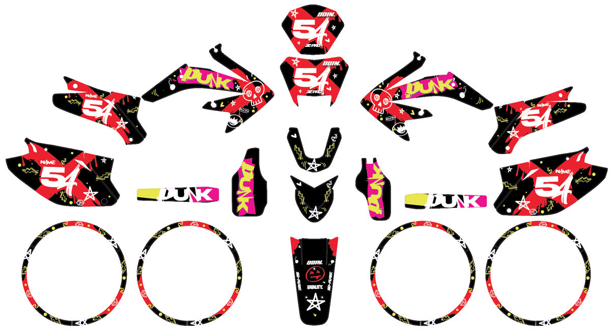 Kit déco 50cc Vent Derapage 2021-2022 Army Punk | autocollants moto | personnalisation 50cc | armysctv