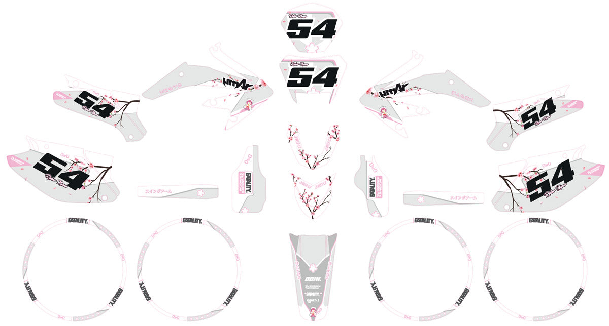 Kit déco 50cc Vent Derapage 2021-2022 Army Sakura | autocollants moto | personnalisation 50cc | armysctv
