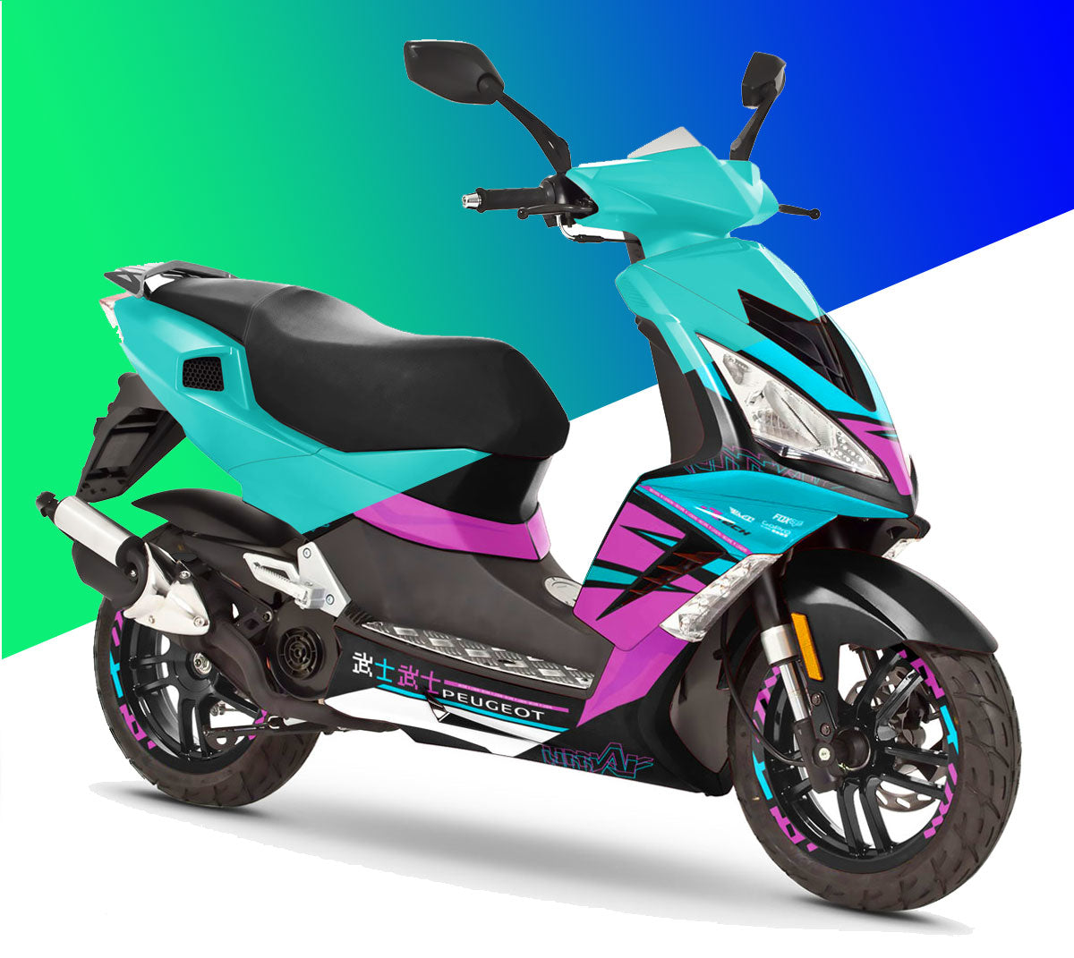 Supporto Laterale VANEZ Nero Peugeot Speedfight 3/4 50cc - Foto 3