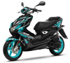 50cc Graphics kit Yamaha Aerox / MBK Nitro 2013-2019 Seventh | motorcycle stickers | 50cc customization | armysctv