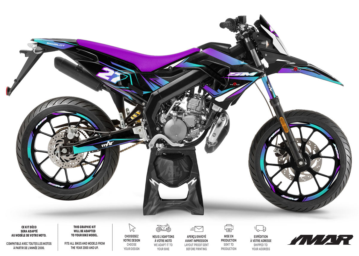 50cc Graphics kit Derbi Senda xtreme 2018-2025 Army Lys