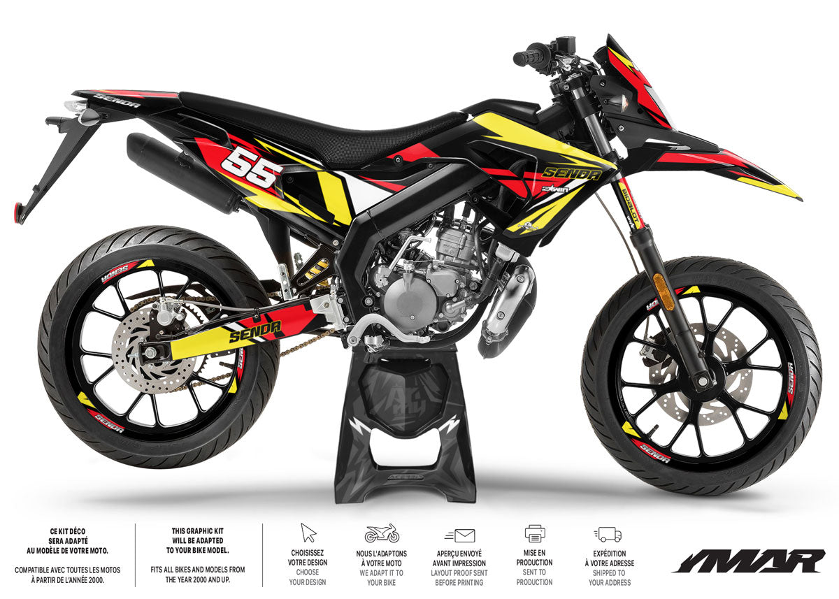 50cc Graphics kit Derbi Senda xtreme 2018-2025 Army Stream