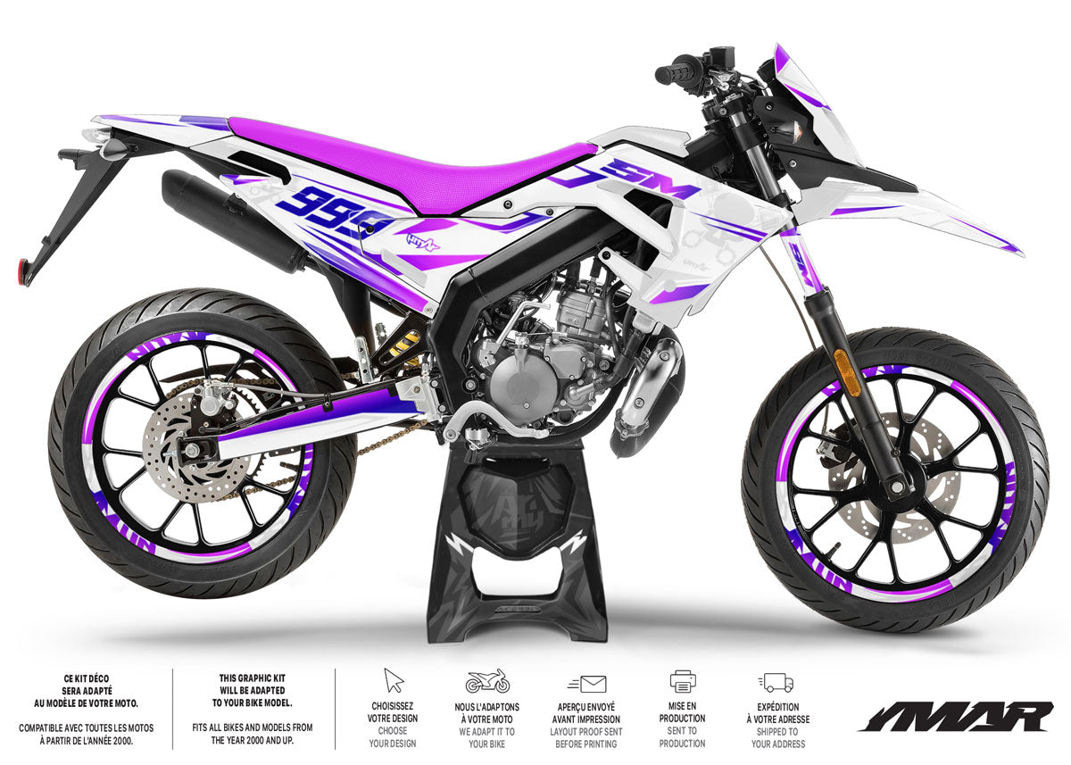 Kit pegatinas 50cc Derbi Senda x-treme 2018-2025 Estilo audaz